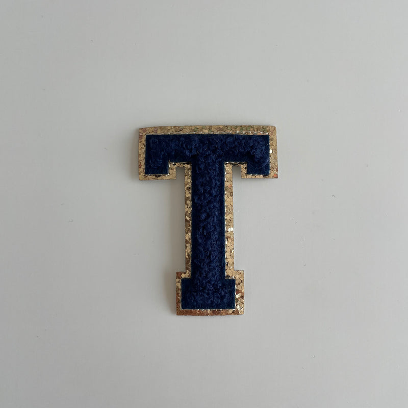 Varsity Glitter Patch - Navy