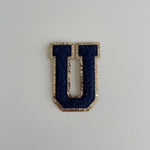 Varsity Glitter Patch - Navy