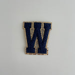 Varsity Glitter Patch - Navy