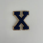 Varsity Glitter Patch - Navy