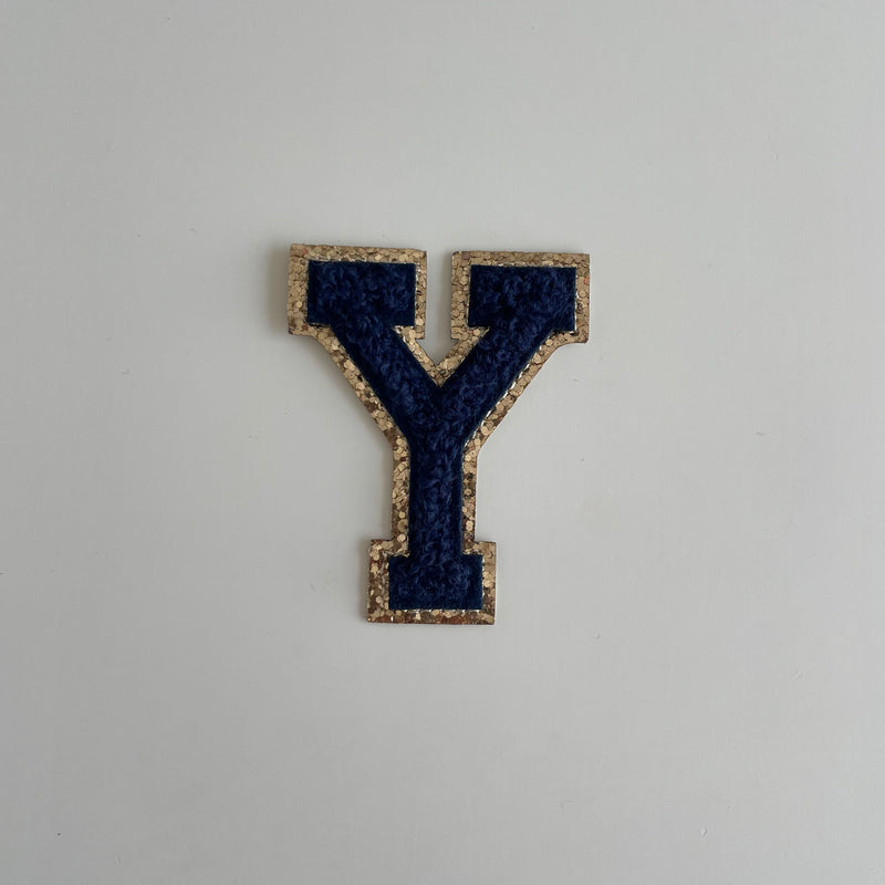 Varsity Glitter Patch - Navy