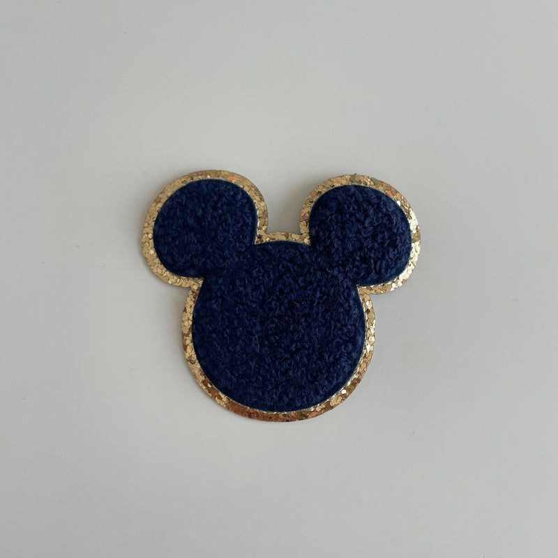 Varsity Glitter Patch - Navy