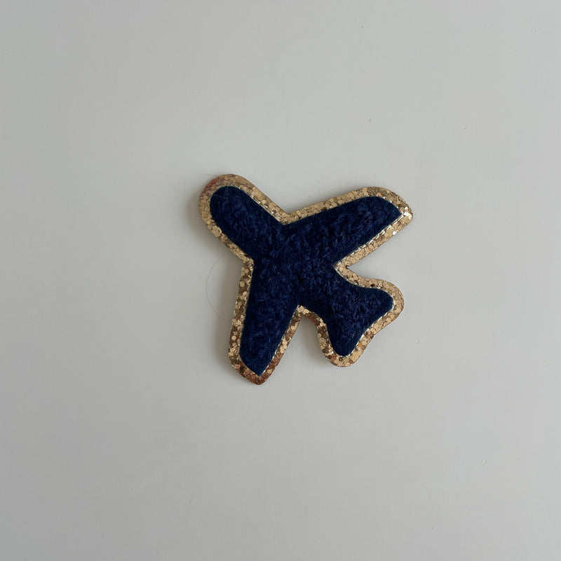 Varsity Glitter Patch - Navy