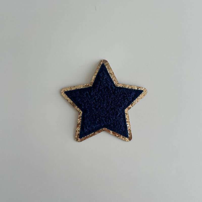 Varsity Glitter Patch - Navy