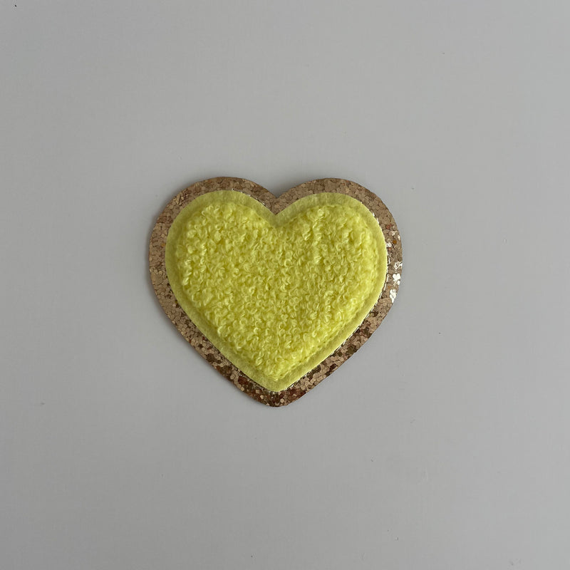 Varsity Glitter Patch - Yellow