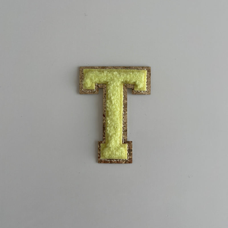 Varsity Glitter Patch - Yellow