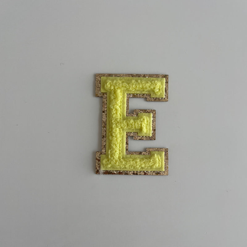 Varsity Glitter Patch - Yellow