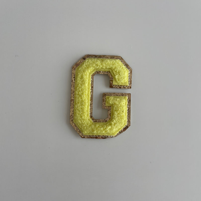 Varsity Glitter Patch - Yellow