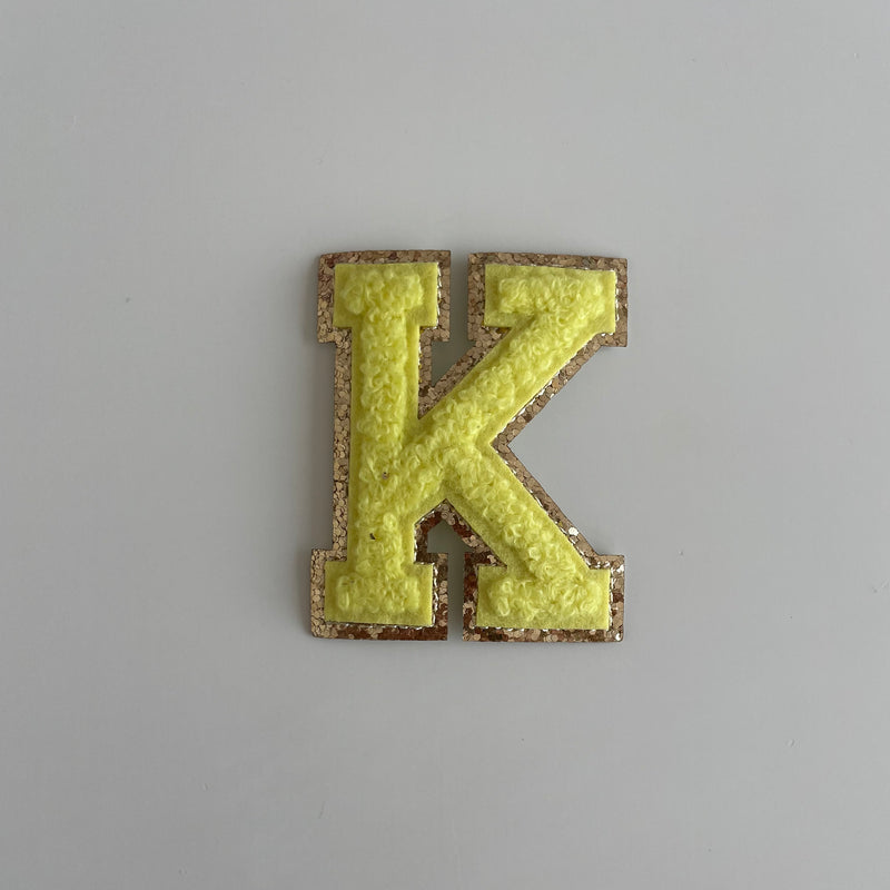 Varsity Glitter Patch - Yellow