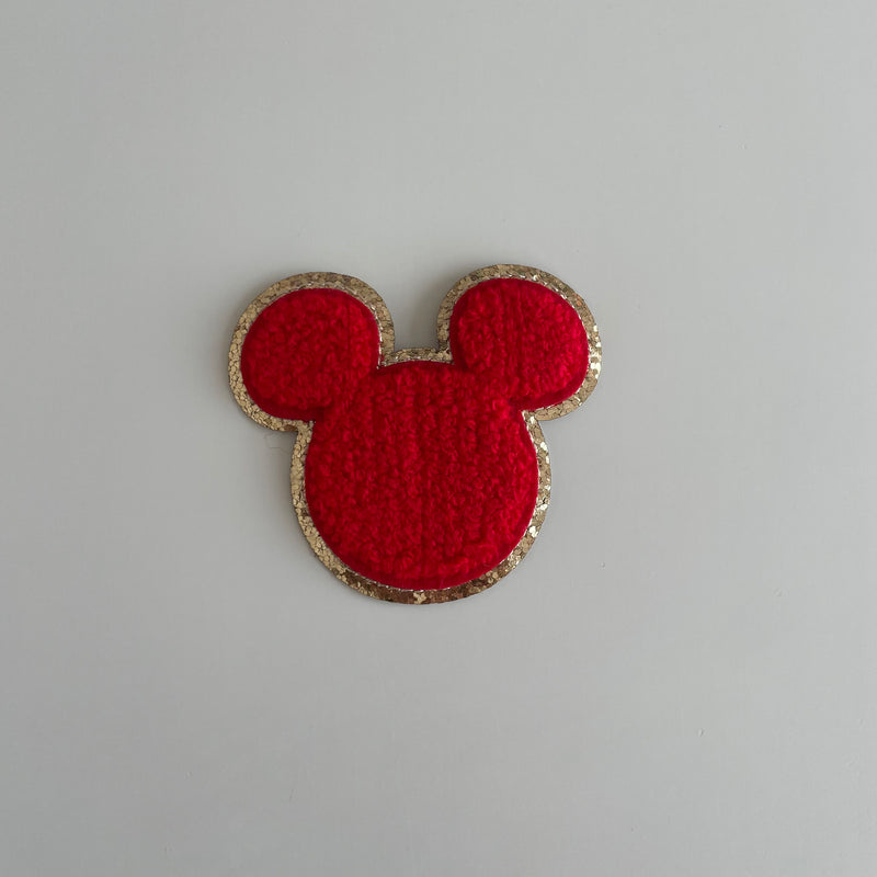 Varsity Glitter Patch - Red