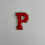 Varsity Glitter Patch - Red