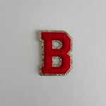 Varsity Glitter Patch - Red