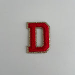 Varsity Glitter Patch - Red