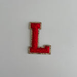 Varsity Glitter Patch - Red