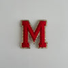 Varsity Glitter Patch - Red