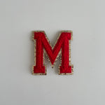 Varsity Glitter Patch - Red