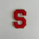 Varsity Glitter Patch - Red