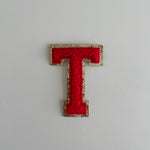 Varsity Glitter Patch - Red