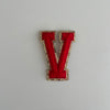 Varsity Glitter Patch - Red