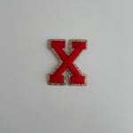 Varsity Glitter Patch - Red