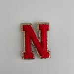 Varsity Glitter Patch - Red