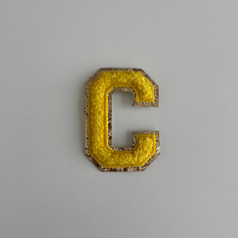 Varsity Glitter Patch - Golden