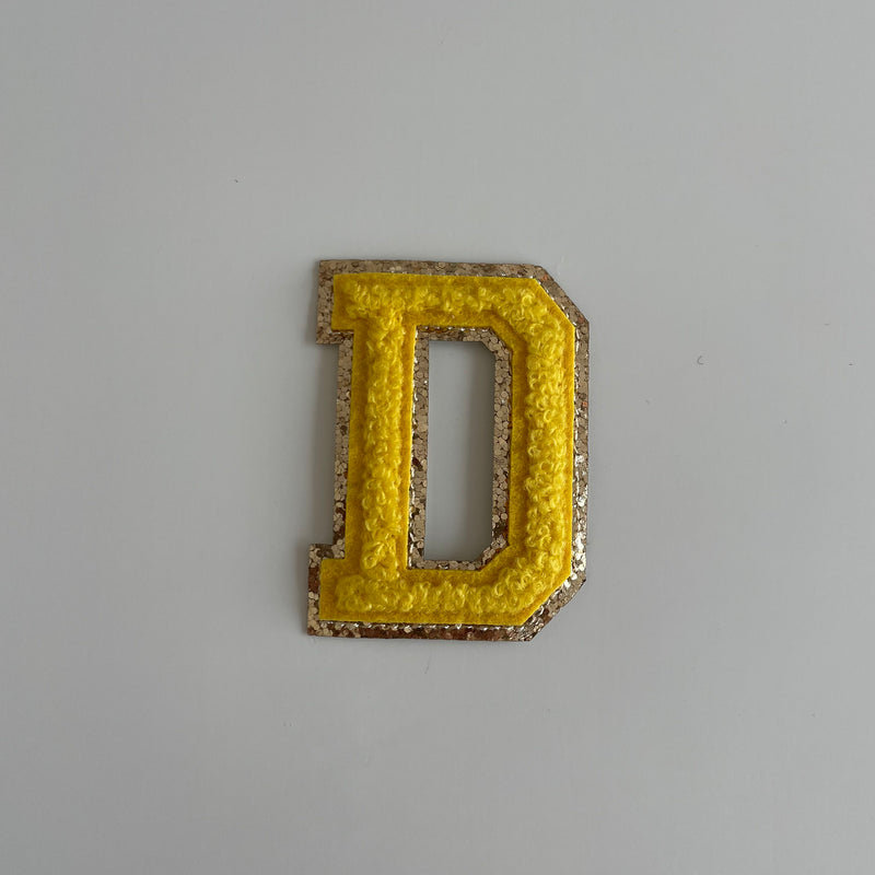 Varsity Glitter Patch - Golden