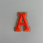 Varsity Glitter Patch - Orange