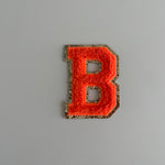 Varsity Glitter Patch - Orange