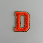 Varsity Glitter Patch - Orange