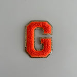 Varsity Glitter Patch - Orange