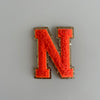 Varsity Glitter Patch - Orange