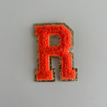 Varsity Glitter Patch - Orange