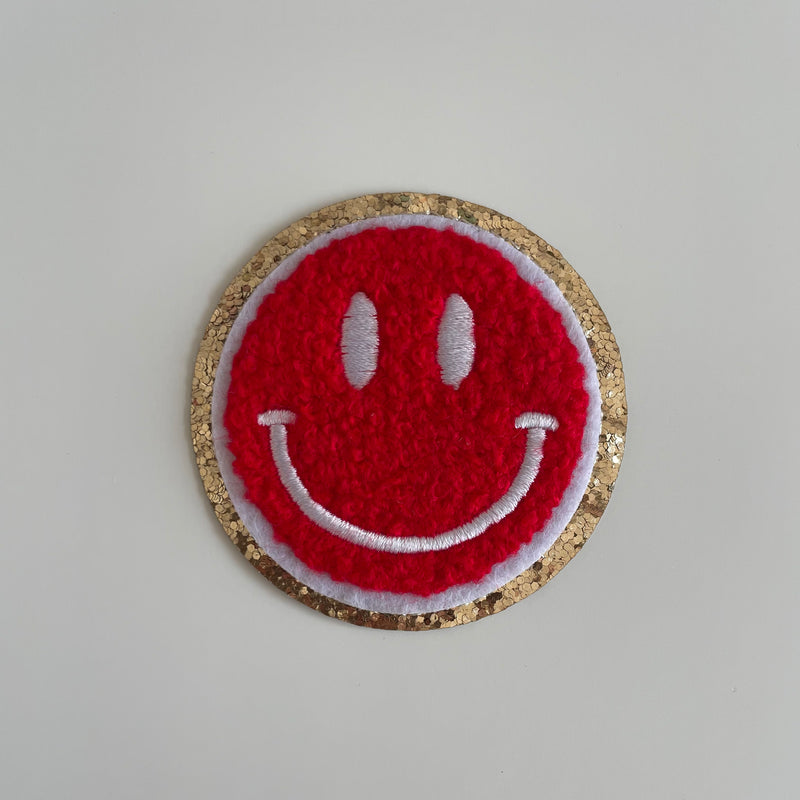 Varsity Glitter Patch - Red