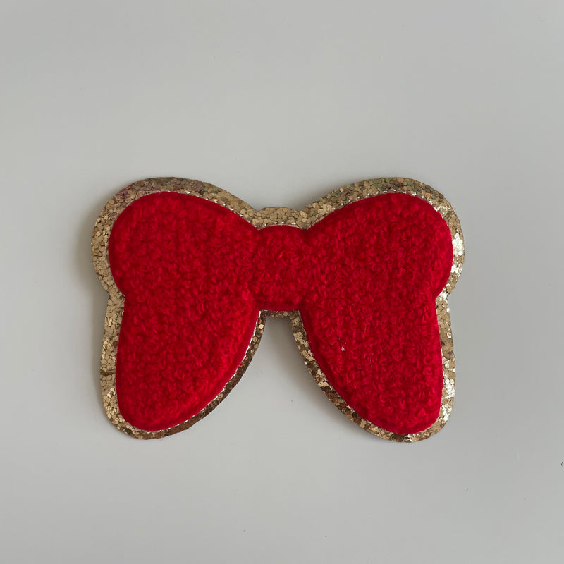 Varsity Glitter Patch - Red