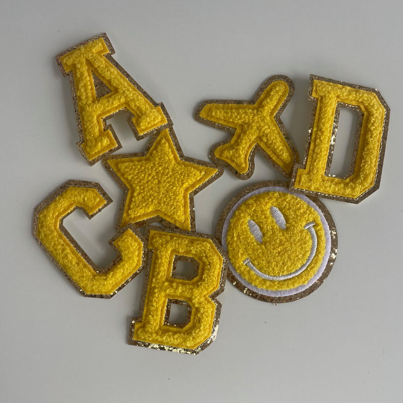 Varsity Glitter Patch - Golden