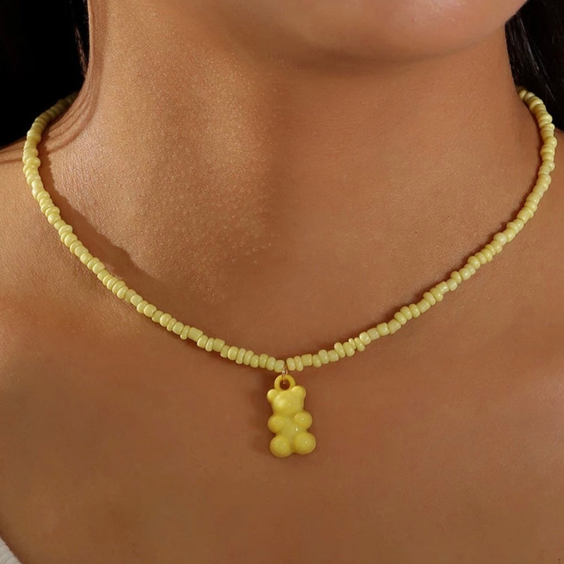 Beaded Bear necklace